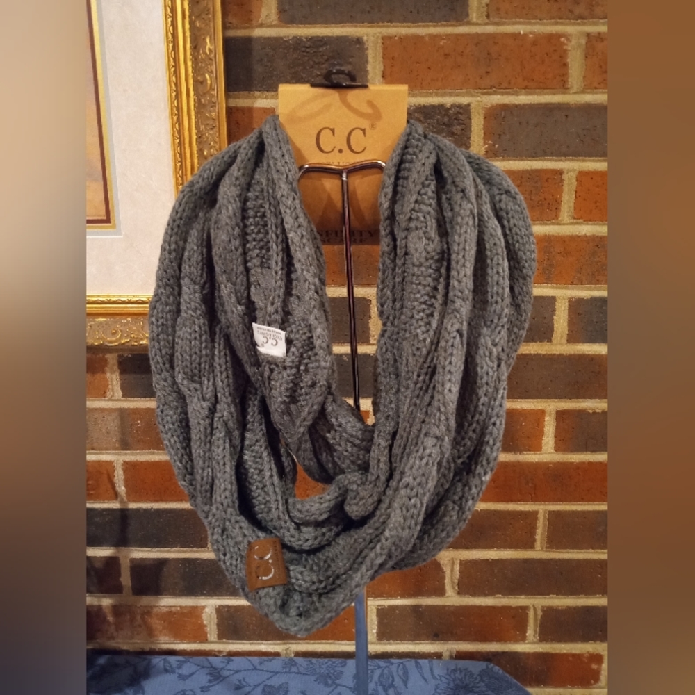 C.C. Exclusives Grey Infinity Scarf